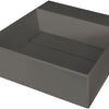 Deante CORREO Aufsatzwaschbecken mit Abflussabdeckung 40 x 40 cm Anthrazit Metallic