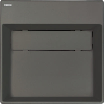 Deante CORREO Aufsatzwaschbecken mit Abflussabdeckung 40 x 40 cm Anthrazit Metallic