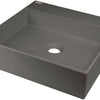 Deante CORREO Granit-Aufsatzwaschtisch mit Armaturenbank 40 x 40 cm Anthrazit Metallic