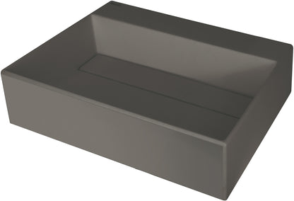 Deante CORREO Aufsatzwaschbecken mit Abflussabdeckung 50 x 40 cm Anthrazit Metallic