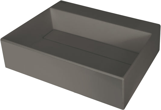 Deante CORREO Aufsatzwaschbecken mit Abflussabdeckung 50 x 40 cm Anthrazit Metallic