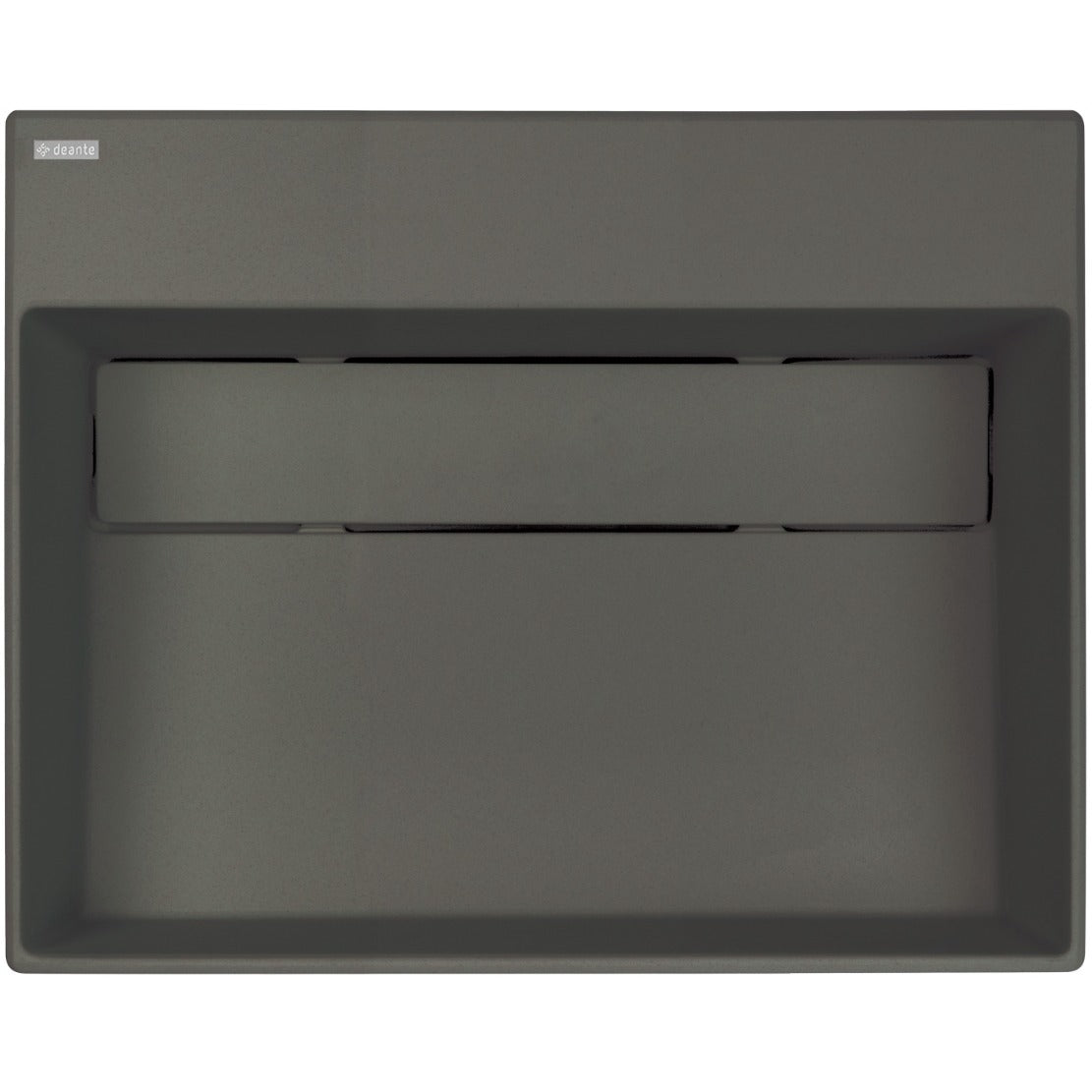Deante CORREO Aufsatzwaschbecken mit Abflussabdeckung 50 x 40 cm Anthrazit Metallic