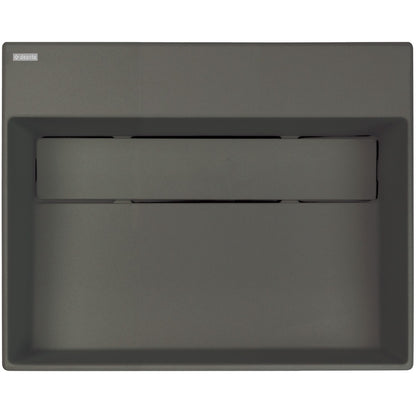 Deante CORREO Aufsatzwaschbecken mit Abflussabdeckung 50 x 40 cm Anthrazit Metallic