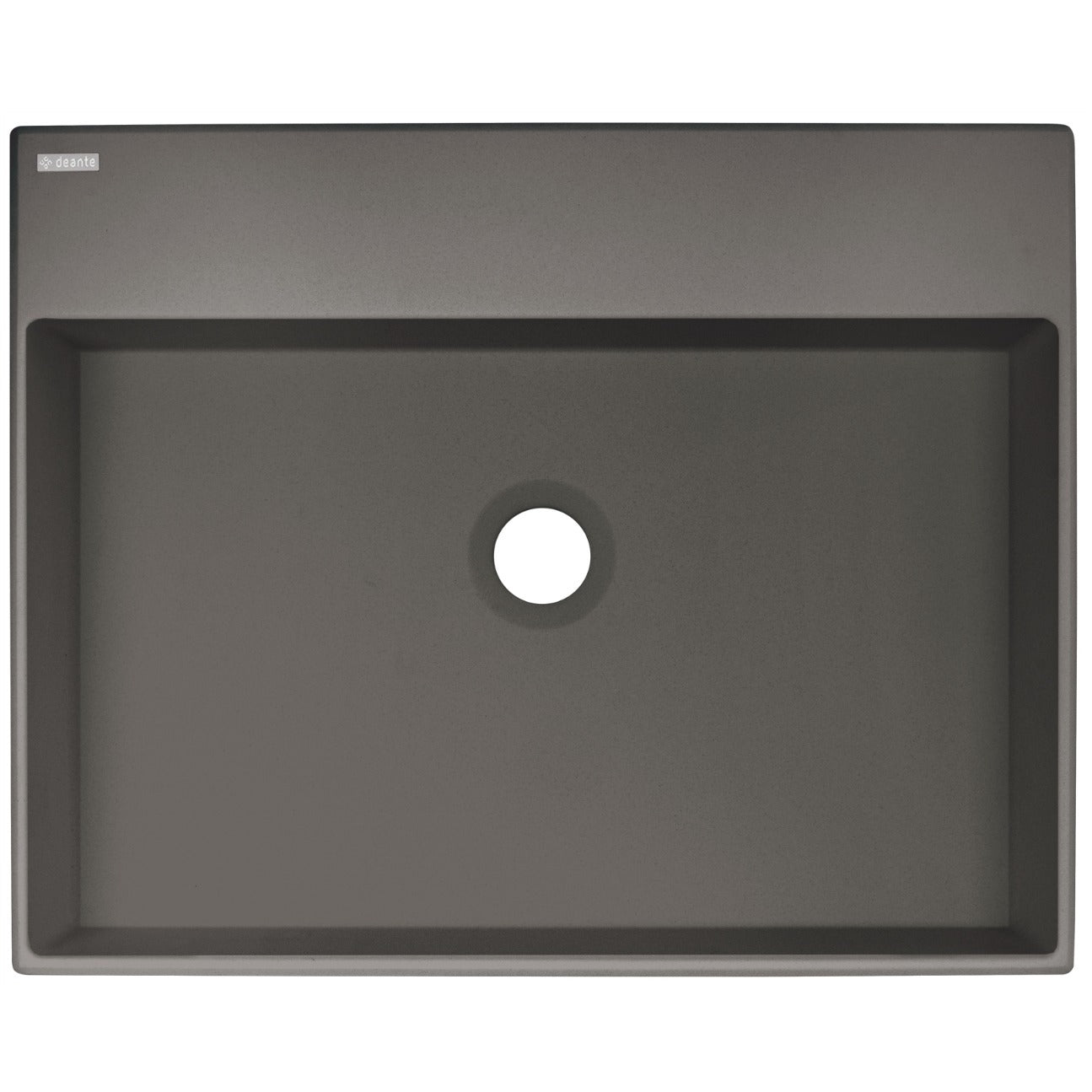 Deante CORREO Granit-Aufsatzwaschtisch mit Armaturenbank 50 x 40 cm Anthrazit Metallic