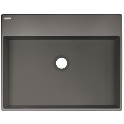 Deante CORREO Granit-Aufsatzwaschtisch mit Armaturenbank 50 x 40 cm Anthrazit Metallic