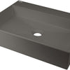 Deante CORREO Granit-Aufsatzwaschtisch mit Armaturenbank 50 x 40 cm Anthrazit Metallic