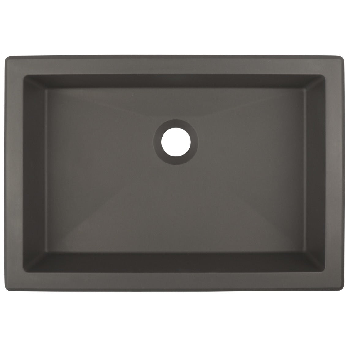 Deante CORREO Einbau- & Unterbauwaschbecken Granit 35 x 50 cm Anthrazit Metallic