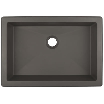 Deante CORREO Einbau- & Unterbauwaschbecken Granit 35 x 50 cm Anthrazit Metallic