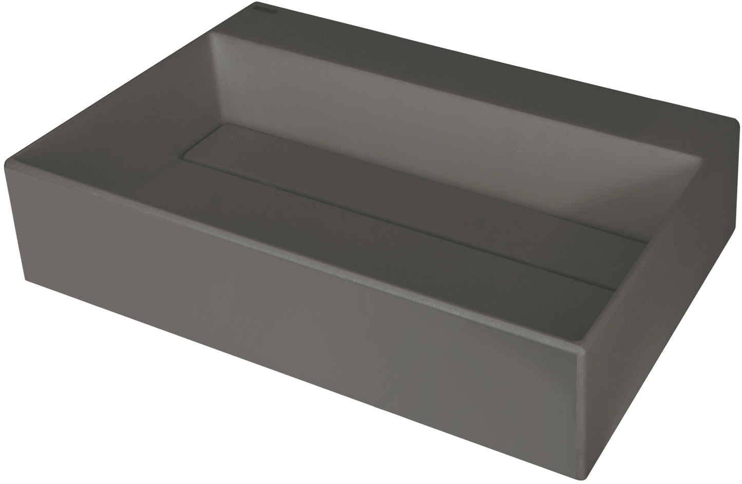 Deante CORREO Aufsatzwaschbecken mit Abflussabdeckung 60 x 40 cm Anthrazit Metallic