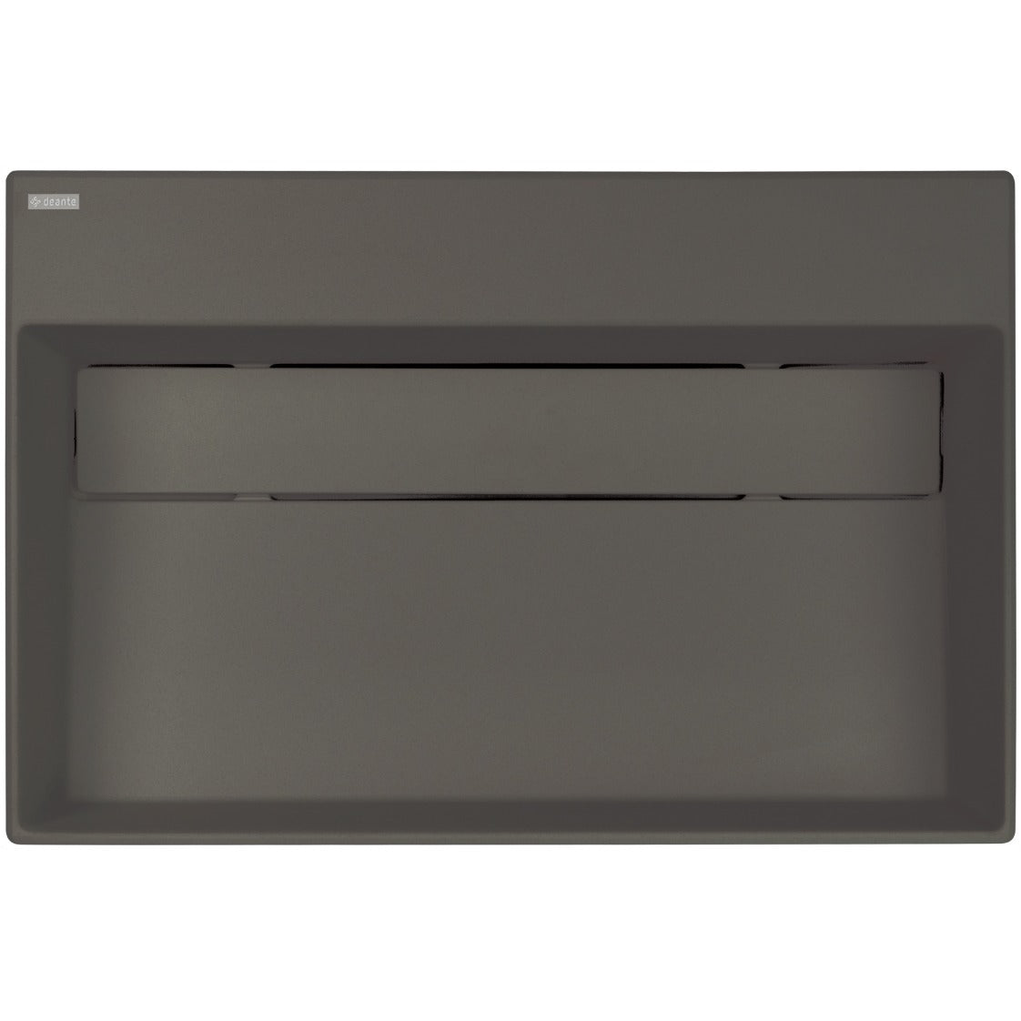 Deante CORREO Aufsatzwaschbecken mit Abflussabdeckung 60 x 40 cm Anthrazit Metallic
