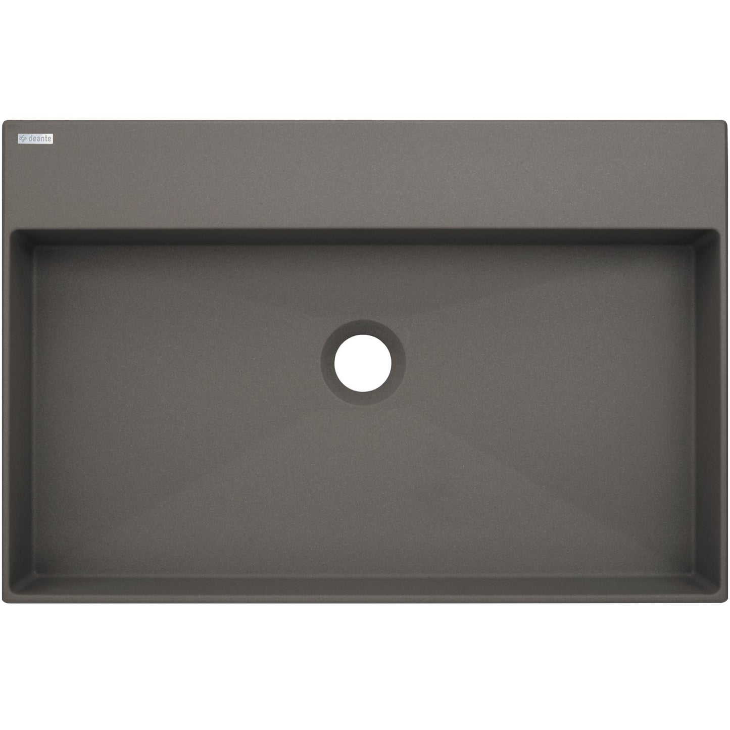 Deante CORREO Granit-Aufsatzwaschtisch mit Armaturenbank 60 x 40 cm Anthrazit Metallic