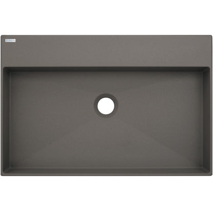 Deante CORREO Granit-Aufsatzwaschtisch mit Armaturenbank 60 x 40 cm Anthrazit Metallic