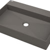Deante CORREO Granit-Aufsatzwaschtisch mit Armaturenbank 60 x 40 cm Anthrazit Metallic
