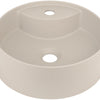 Deante SILIA Granit-Aufsatzwaschtisch mit Armaturenbank rund Ø 36 cm Beige