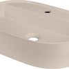 Deante SILIA Granit-Aufsatzwaschtisch mit Armaturenbank Oval 55 x 35 cm Beige