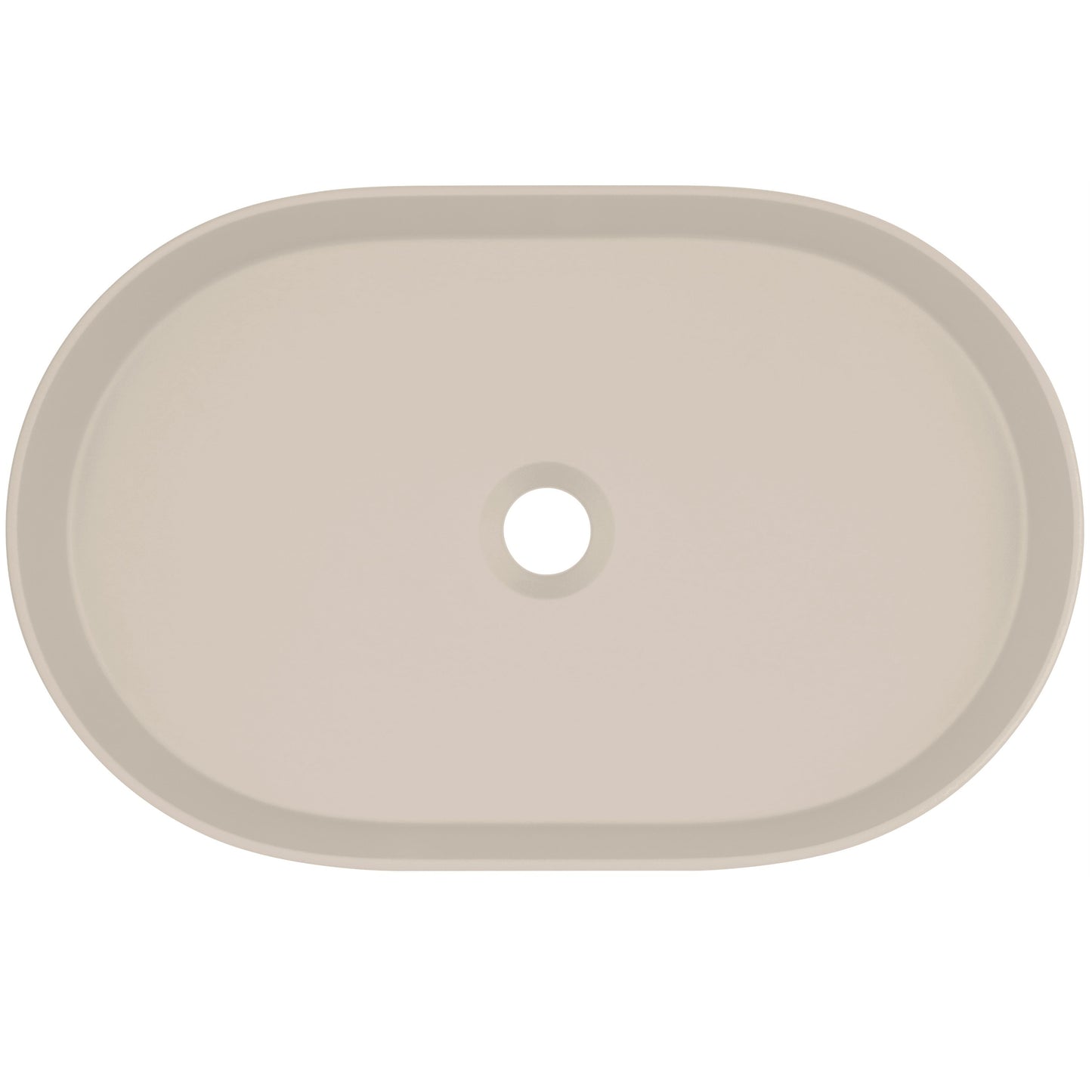 Deante SILIA Granit-Aufsatzwaschbecken Oval 55 x 35 cm Beige