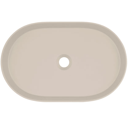 Deante SILIA Granit-Aufsatzwaschbecken Oval 55 x 35 cm Beige