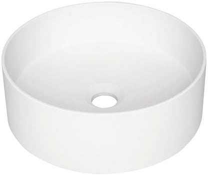 Deante SILIA Granit-Aufsatzwaschbecken rund Ø 36 cm Alabaster