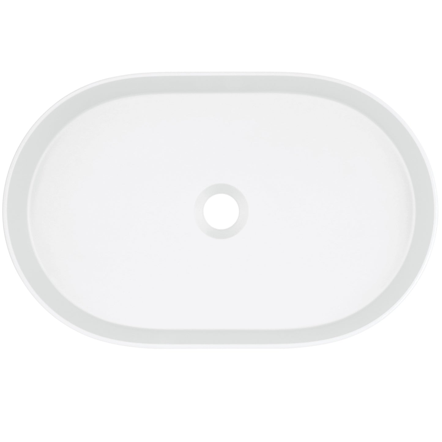 Deante SILIA Granit-Aufsatzwaschbecken Oval 55 x 35 cm Alabaster