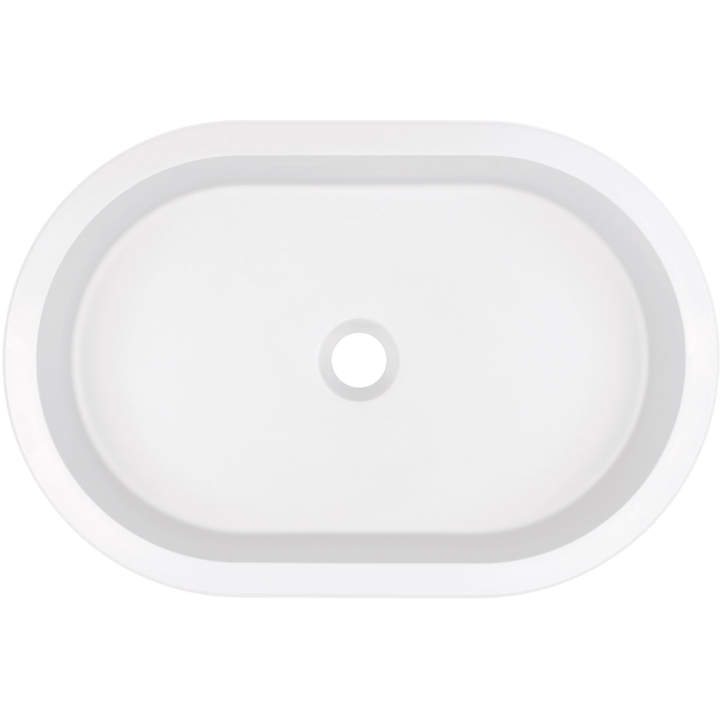 Deante SILIA Einbau- & Unterbauwaschbecken Granit Oval 58,8 x 39 cm Alabaster