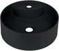 Deante SILIA Granit-Aufsatzwaschtisch mit Armaturenbank rund Ø 36 cm Schwarz