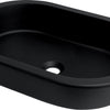 Deante SILIA Einbau- & Unterbauwaschbecken Granit Oval 58,8 x 39 cm Schwarz