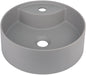 Deante SILIA Granit-Aufsatzwaschtisch mit Armaturenbank rund Ø 36 cm Grau Metallic