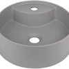 Deante SILIA Granit-Aufsatzwaschtisch mit Armaturenbank rund Ø 36 cm Grau Metallic
