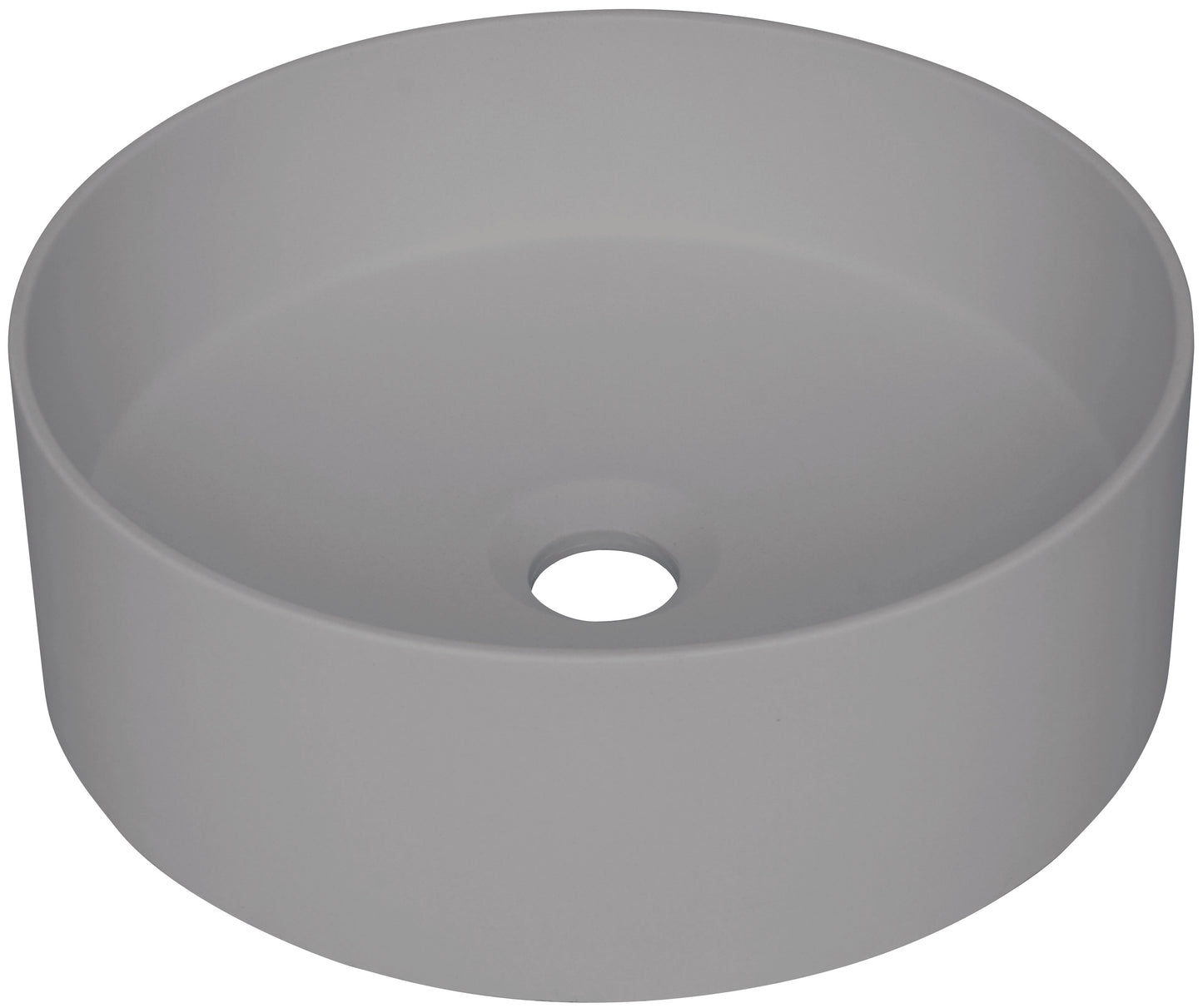 Deante SILIA Granit-Aufsatzwaschbecken rund Ø 36 cm Grau Metallic