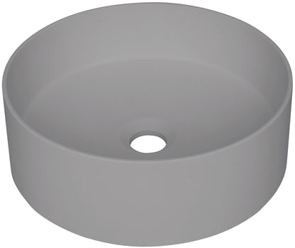 Deante SILIA Granit-Aufsatzwaschbecken rund Ø 36 cm Grau Metallic