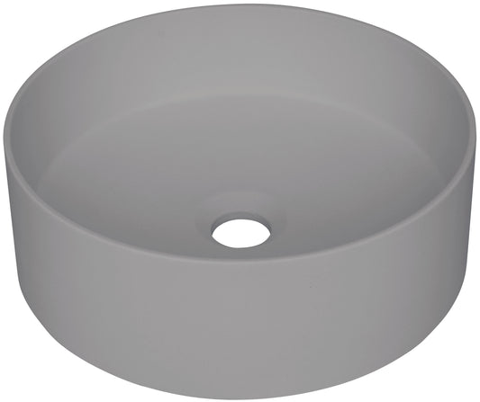 Deante SILIA Granit-Aufsatzwaschbecken rund Ø 36 cm Grau Metallic