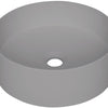 Deante SILIA Granit-Aufsatzwaschbecken rund Ø 36 cm Grau Metallic