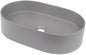 Deante SILIA Granit-Aufsatzwaschbecken Oval 55 x 35 cm Grau Metallic