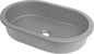 Deante SILIA Einbau- & Unterbauwaschbecken Granit Oval 58,8 x 39 cm Grau Metallic