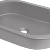 Deante SILIA Einbau- & Unterbauwaschbecken Granit Oval 58,8 x 39 cm Grau Metallic