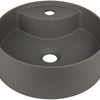 Deante SILIA Granit-Aufsatzwaschtisch mit Armaturenbank rund Ø 36 cm Anthrazit Metallic