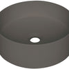 Deante SILIA Granit-Aufsatzwaschbecken rund Ø 36 cm Anthrazit Metallic