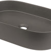 Deante SILIA Granit-Aufsatzwaschbecken Oval 55 x 35 cm Anthrazit Metallic