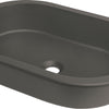 Deante SILIA Einbau- & Unterbauwaschbecken Granit Oval 58,8 x 39 cm Anthrazit Metallic