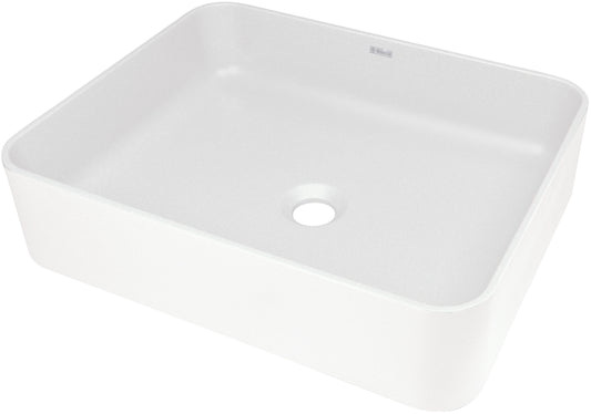 Deante TEMISTO Aufsatzwaschbecken aus Granit rechteckig 50 x 40 cm Alabaster