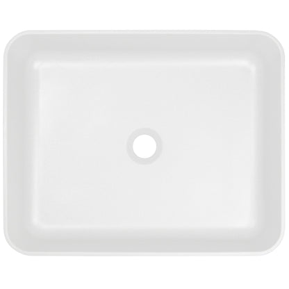 Deante TEMISTO Aufsatzwaschbecken aus Granit rechteckig 50 x 40 cm Alabaster