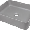 Deante TEMISTO Aufsatzwaschbecken aus Granit rechteckig 50 x 40 cm Grau Metallic
