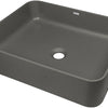 Deante TEMISTO Aufsatzwaschbecken aus Granit rechteckig 50 x 40 cm Anthrazit Metallic