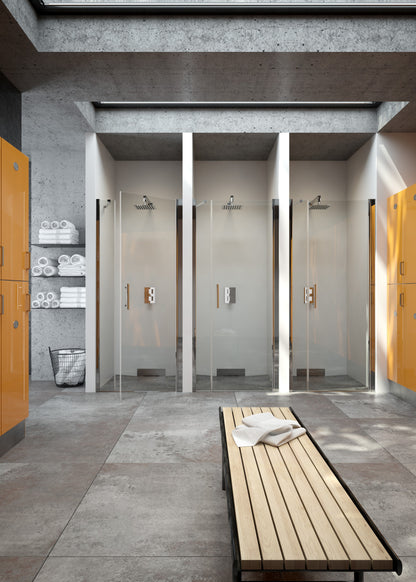 Deante THERM Unterputz-Duschset mit Mischbox und Regendusche quadratisch Chrom