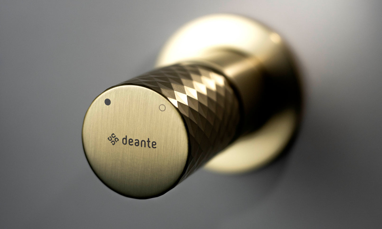 Deante SILIA HEXA Design-Waschtischarmatur Unterputz Gold gebürstet