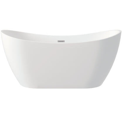 Deante ARNIKA Acryl-Badewanne freistehend oval 160 cm Weiß