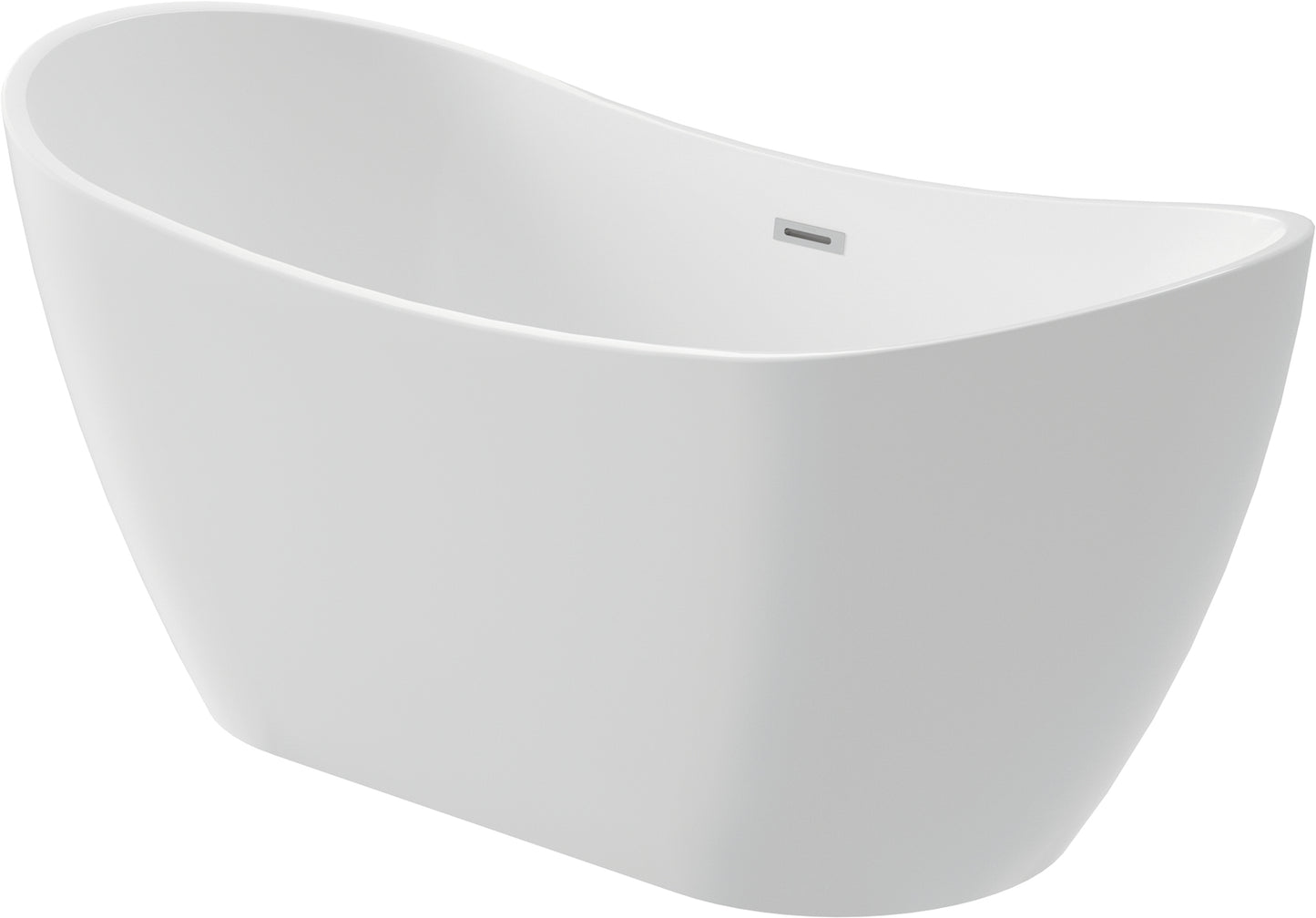 Deante ARNIKA Acryl-Badewanne freistehend oval 170 cm Weiß