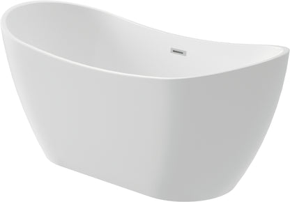 Deante ARNIKA Acryl-Badewanne freistehend oval 160 cm Weiß