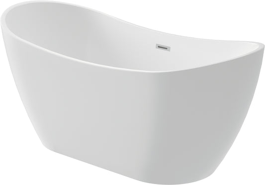 Deante ARNIKA Acryl-Badewanne freistehend oval 160 cm Weiß