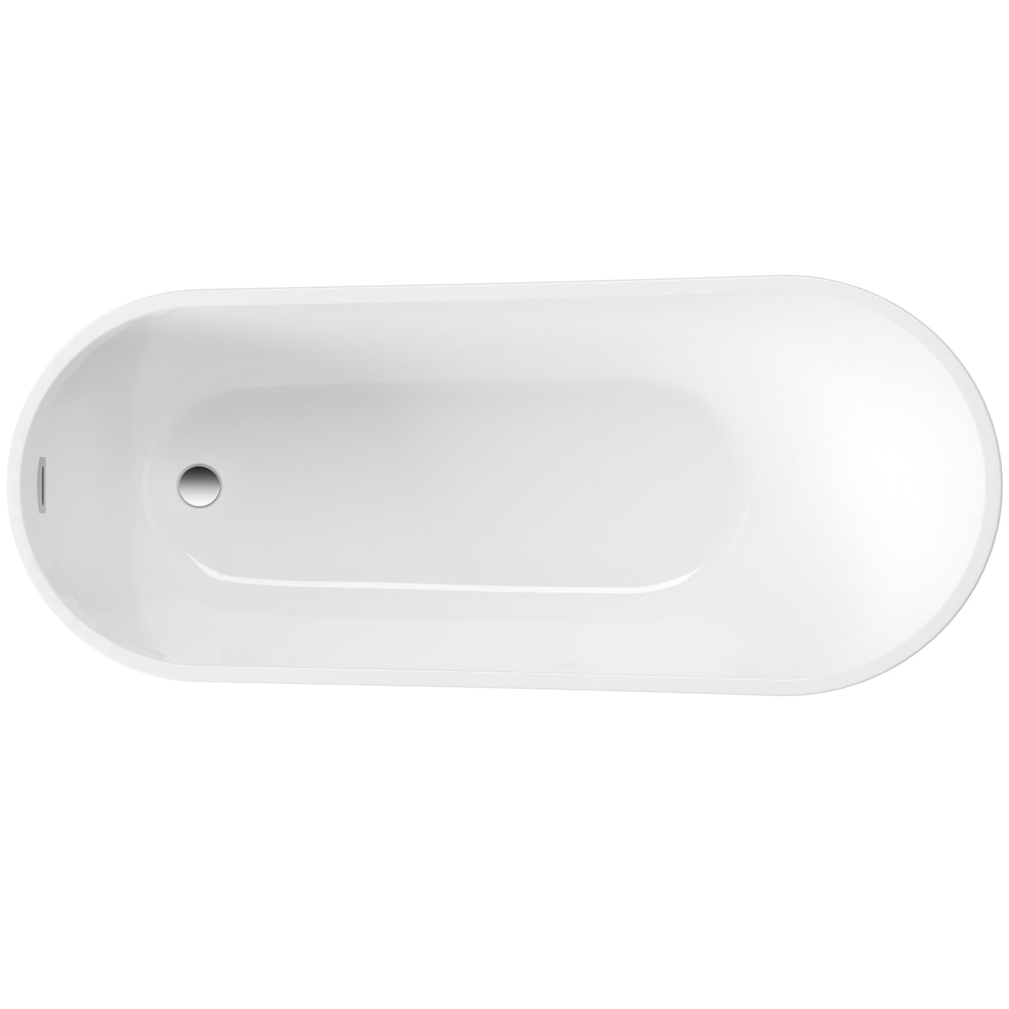 Deante ARNIKA Acryl-Badewanne freistehend asymmetrisch 170 cm Weiß